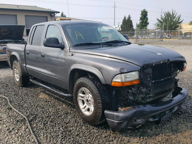 1D7HL38X83S184504 - 2003 DODGE DAKOTA QUA GRAY photo 1