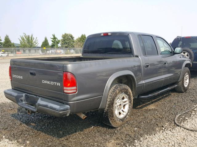 1D7HL38X83S184504 - 2003 DODGE DAKOTA QUA GRAY photo 4