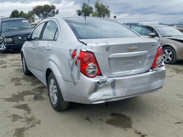 1G1JA5SH9C4119172 - 2012 CHEVROLET SONIC LS SILVER photo 3