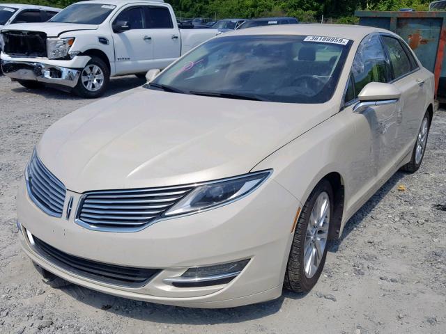 3LN6L2LUXER830094 - 2014 LINCOLN MKZ HYBRID TAN photo 2