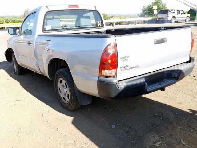 5TENX22N46Z172269 - 2006 TOYOTA TACOMA SILVER photo 3