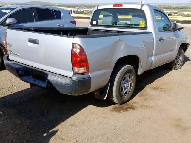 5TENX22N46Z172269 - 2006 TOYOTA TACOMA SILVER photo 4