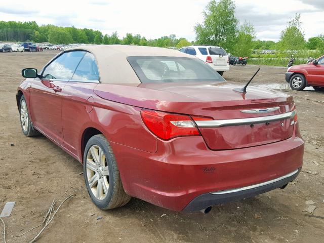 1C3BCBEG3CN284236 - 2012 CHRYSLER 200 TOURIN BURGUNDY photo 3