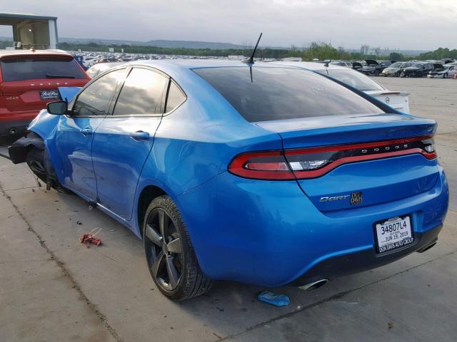 1C3CDFBB5FD224339 - 2015 DODGE DART SXT BLUE photo 3