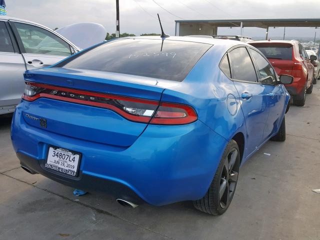 1C3CDFBB5FD224339 - 2015 DODGE DART SXT BLUE photo 4