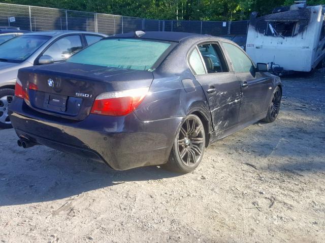 WBANW53508CT54519 - 2008 BMW 550 I BLUE photo 4