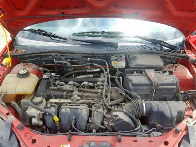 1FAFP31N67W255931 - 2007 FORD FOCUS ZX3 RED photo 7