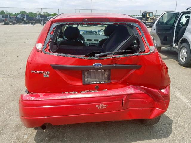 1FAFP31N67W255931 - 2007 FORD FOCUS ZX3 RED photo 9