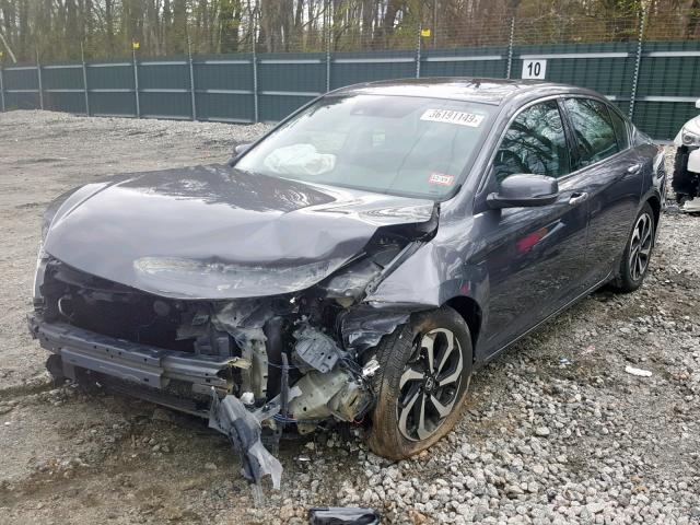 1HGCR3F04HA009996 - 2017 HONDA ACCORD EXL GRAY photo 2