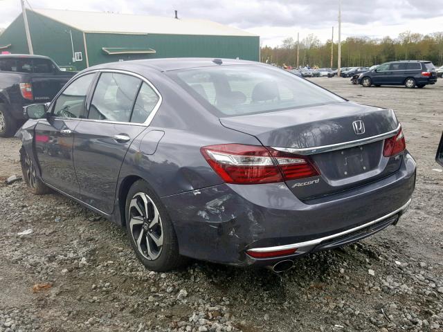 1HGCR3F04HA009996 - 2017 HONDA ACCORD EXL GRAY photo 3