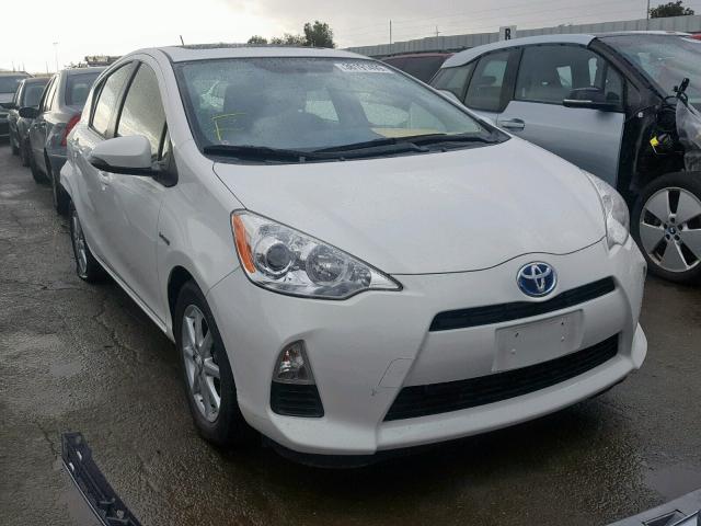 JTDKDTB33D1038800 - 2013 TOYOTA PRIUS C WHITE photo 1