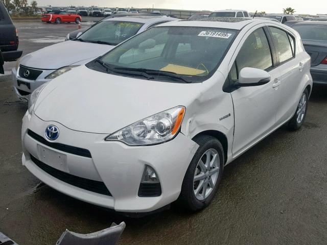 JTDKDTB33D1038800 - 2013 TOYOTA PRIUS C WHITE photo 2