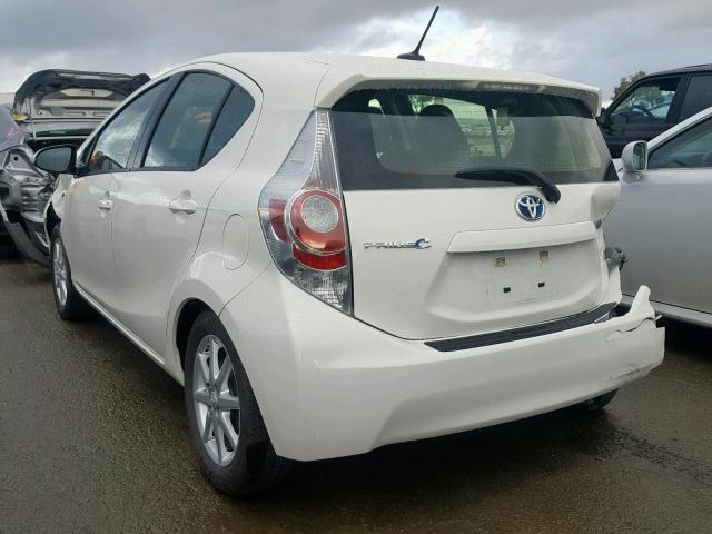 JTDKDTB33D1038800 - 2013 TOYOTA PRIUS C WHITE photo 3