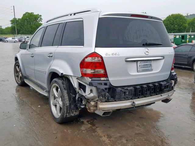 4JGBF86E99A504977 - 2009 MERCEDES-BENZ GL 550 4MA SILVER photo 3