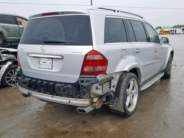 4JGBF86E99A504977 - 2009 MERCEDES-BENZ GL 550 4MA SILVER photo 4