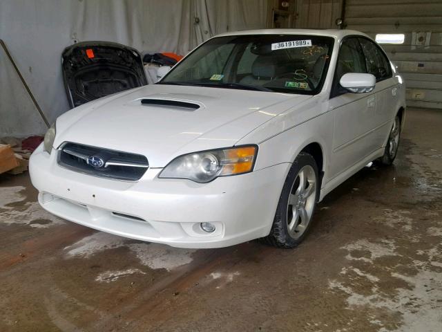 4S3BL676856211366 - 2005 SUBARU LEGACY GT WHITE photo 2