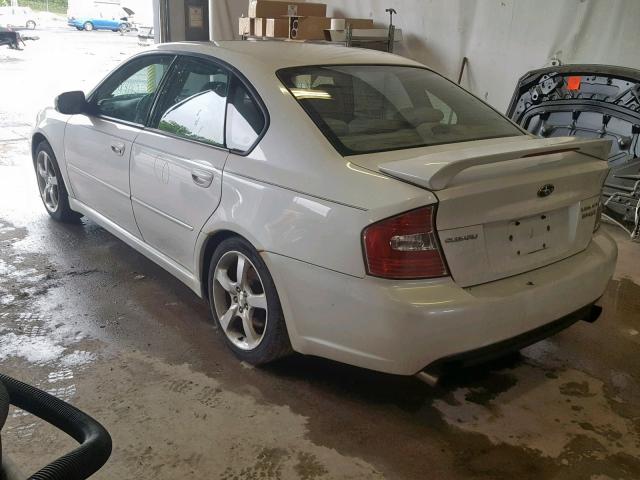 4S3BL676856211366 - 2005 SUBARU LEGACY GT WHITE photo 3