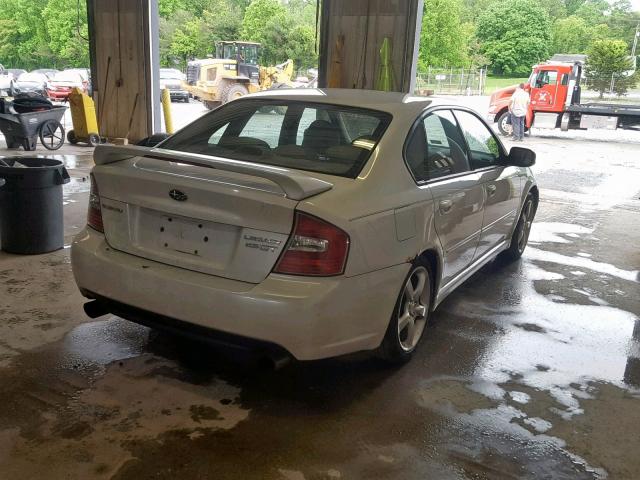 4S3BL676856211366 - 2005 SUBARU LEGACY GT WHITE photo 4