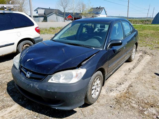 2HGES16394H926178 - 2004 HONDA CIVIC DX V BLACK photo 2