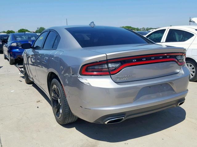 2C3CDXHG5GH280682 - 2016 DODGE CHARGER SX GRAY photo 3