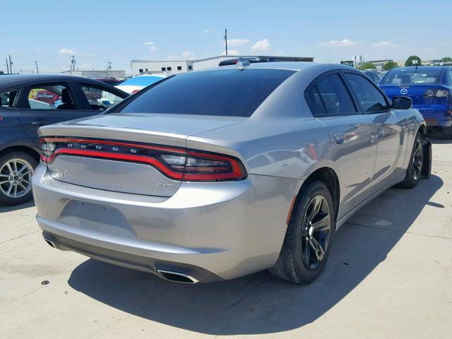 2C3CDXHG5GH280682 - 2016 DODGE CHARGER SX GRAY photo 4