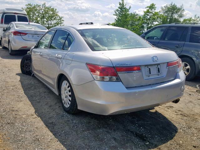 1HGCP2F35BA085972 - 2011 HONDA ACCORD LX SILVER photo 3