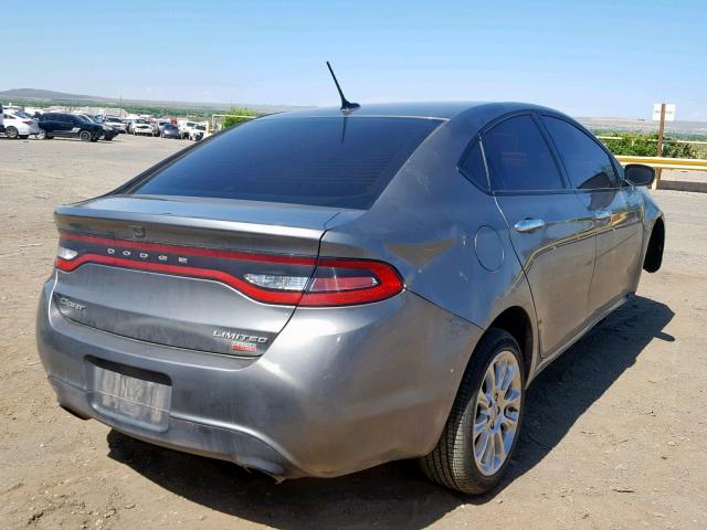 1C3CDFCH6DD333909 - 2013 DODGE DART LIMIT GRAY photo 4