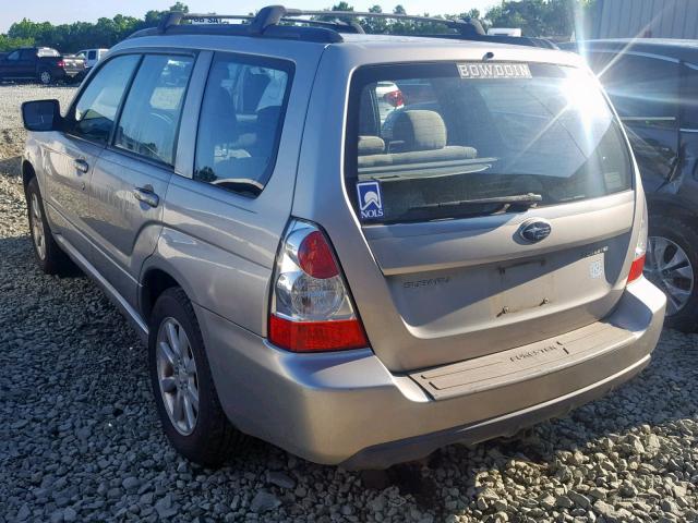 JF1SG65636G753399 - 2006 SUBARU FORESTER 2 GRAY photo 3