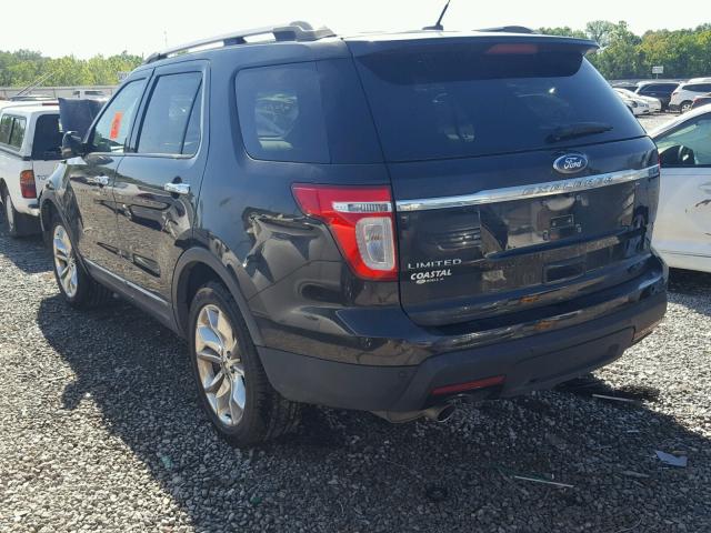 1FMHK7F81BGA30309 - 2011 FORD EXPLORER L BLACK photo 3