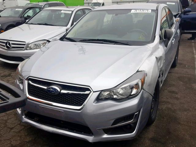 JF1GJAA69GG007363 - 2016 SUBARU IMPREZA GRAY photo 2