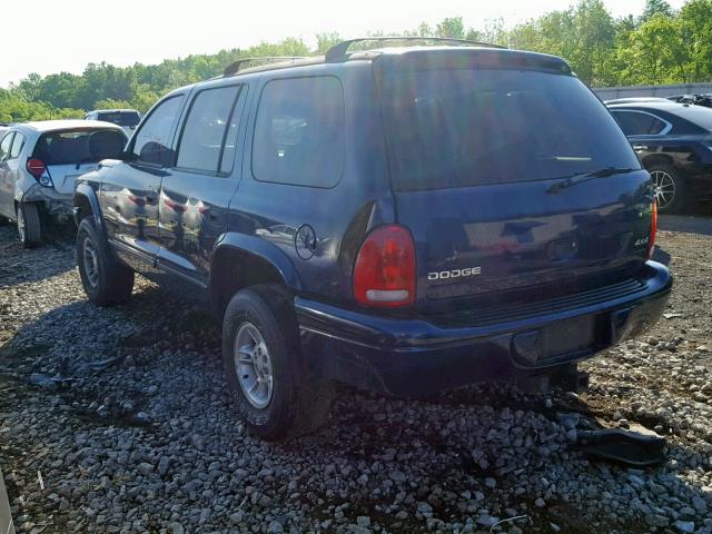 1B4HS28Z0XF682507 - 1999 DODGE DURANGO BLUE photo 3