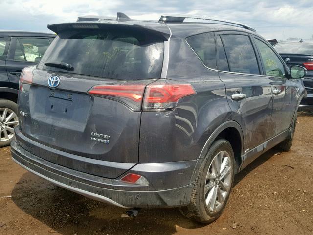 JTMDJREVXHD111411 - 2017 TOYOTA RAV4 HV LI GRAY photo 4