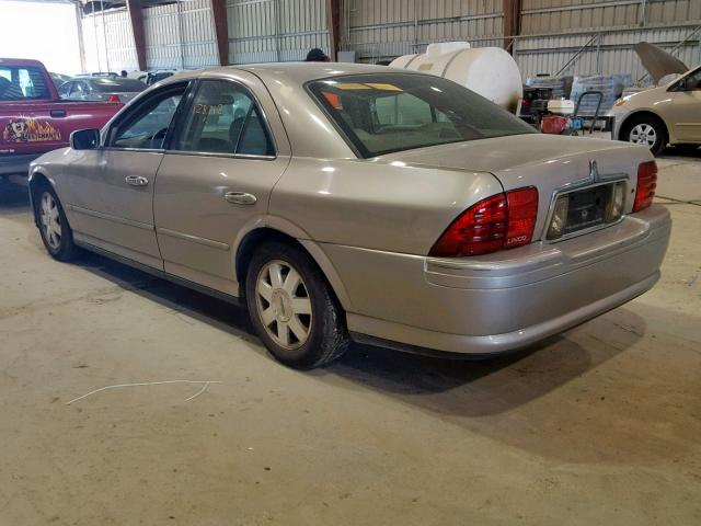 1LNHM86S22Y645358 - 2002 LINCOLN LS BEIGE photo 3