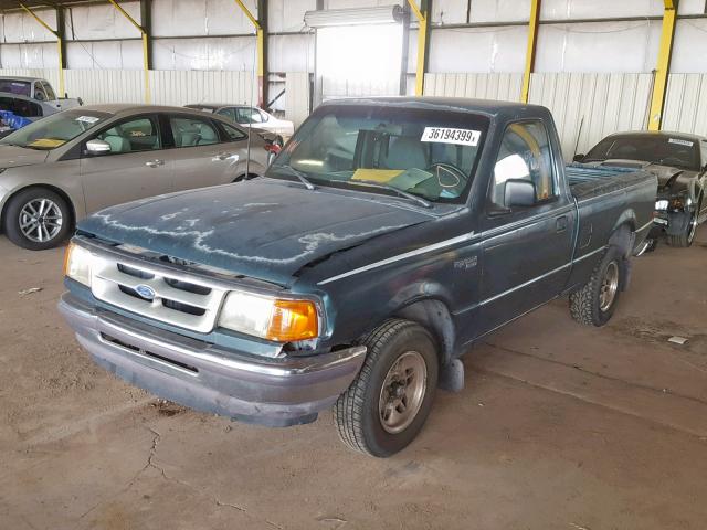 1FTCR10A8TUD70336 - 1996 FORD RANGER GREEN photo 2