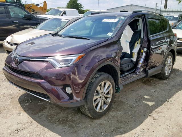 2T3DFREV2HW677390 - 2017 TOYOTA RAV4 LIMIT PURPLE photo 2