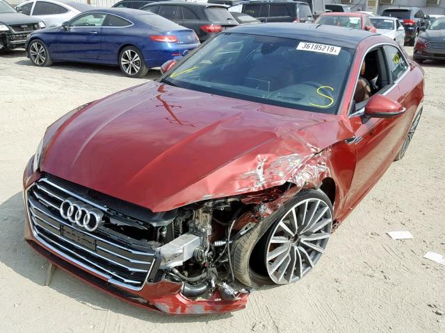 WAURNAF58JA039932 - 2018 AUDI A5 PRESTIG RED photo 2