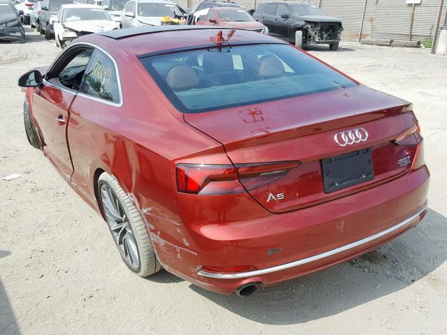 WAURNAF58JA039932 - 2018 AUDI A5 PRESTIG RED photo 3