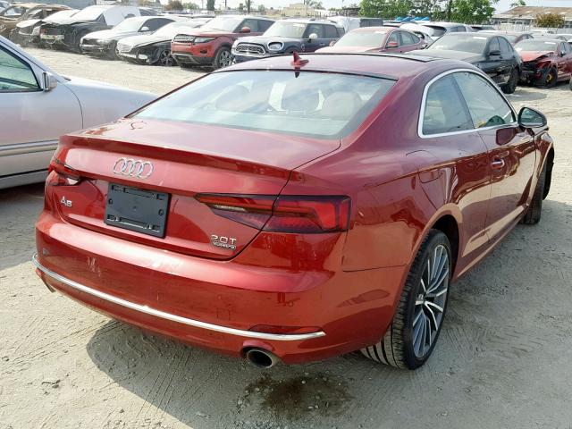 WAURNAF58JA039932 - 2018 AUDI A5 PRESTIG RED photo 4