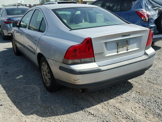 YV1RS61T242351655 - 2004 VOLVO S60 SILVER photo 3