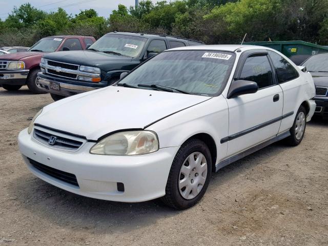 1HGEJ6229XL028748 - 1999 HONDA CIVIC DX WHITE photo 2