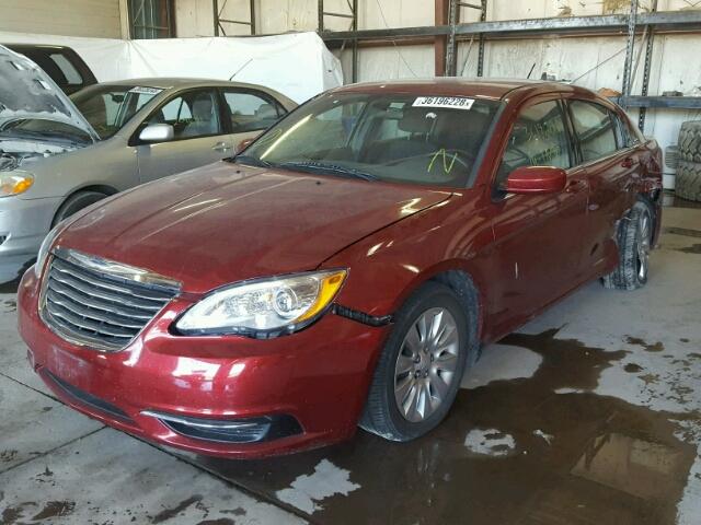 1C3CCBAB2EN206919 - 2014 CHRYSLER 200 LX RED photo 2