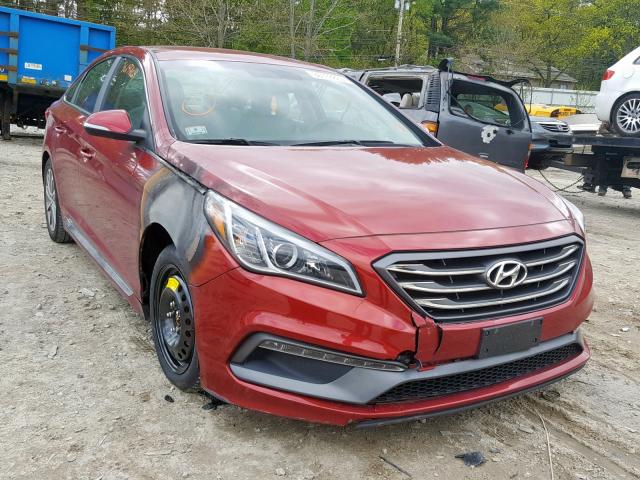 5NPE34AF3FH088383 - 2015 HYUNDAI SONATA SPO RED photo 1