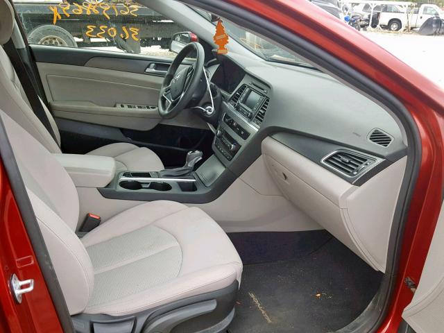 5NPE34AF3FH088383 - 2015 HYUNDAI SONATA SPO RED photo 5