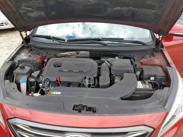 5NPE34AF3FH088383 - 2015 HYUNDAI SONATA SPO RED photo 7