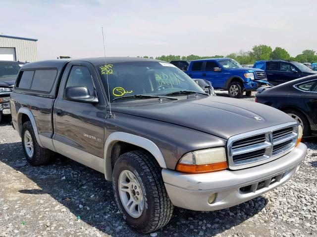 1B7FL46X82S513646 - 2002 DODGE DAKOTA SLT GRAY photo 1