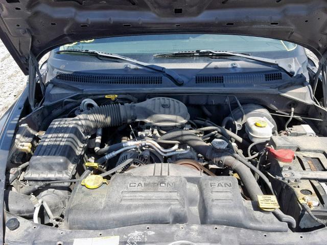 1B7FL46X82S513646 - 2002 DODGE DAKOTA SLT GRAY photo 7