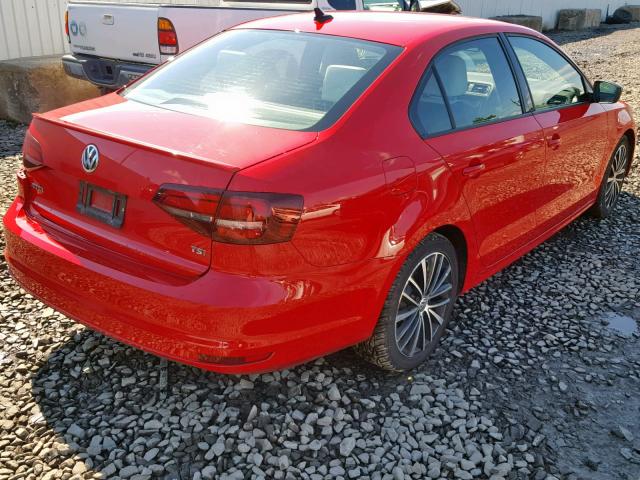 3VWB17AJ3GM303459 - 2016 VOLKSWAGEN JETTA SPOR RED photo 4