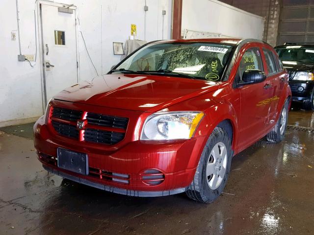 1B3HB28B08D577003 - 2008 DODGE CALIBER BURGUNDY photo 2