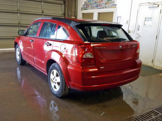 1B3HB28B08D577003 - 2008 DODGE CALIBER BURGUNDY photo 3