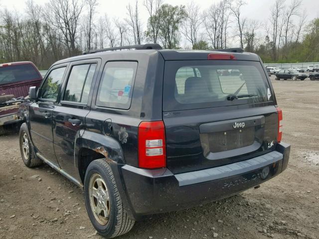 1J8FT28048D637214 - 2008 JEEP PATRIOT SP BLACK photo 3